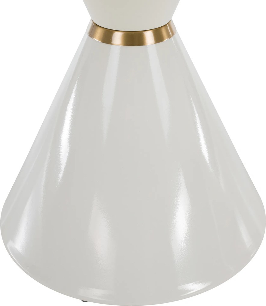 Dohányzóasztalok, 2 db-os szett, fehér márvány/fehér/arany, acél, MABUZ