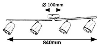 Rabalux 5048 - LED Spotlámpa SOLANGE 4xLED/6W/230V