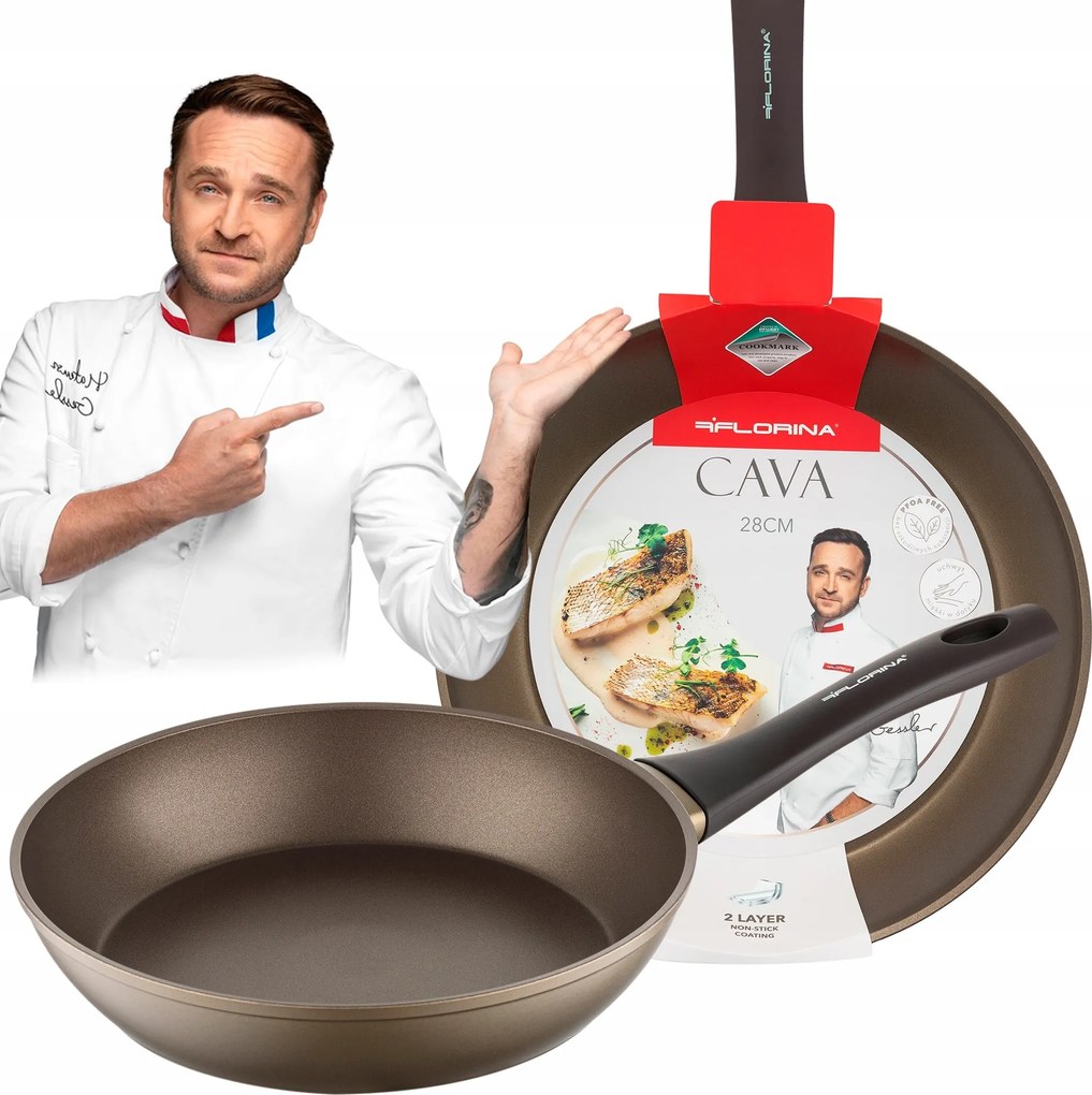 Hagyományos Serpenyő Mély Alumínium Florina Cava Tapadásmentes 28cm