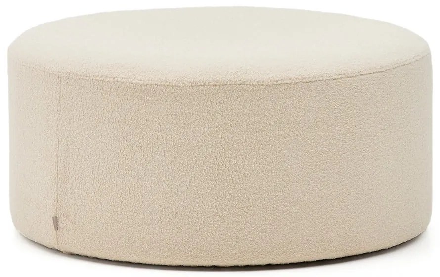 Krémszínű buklé puff Kaeli – Kave Home