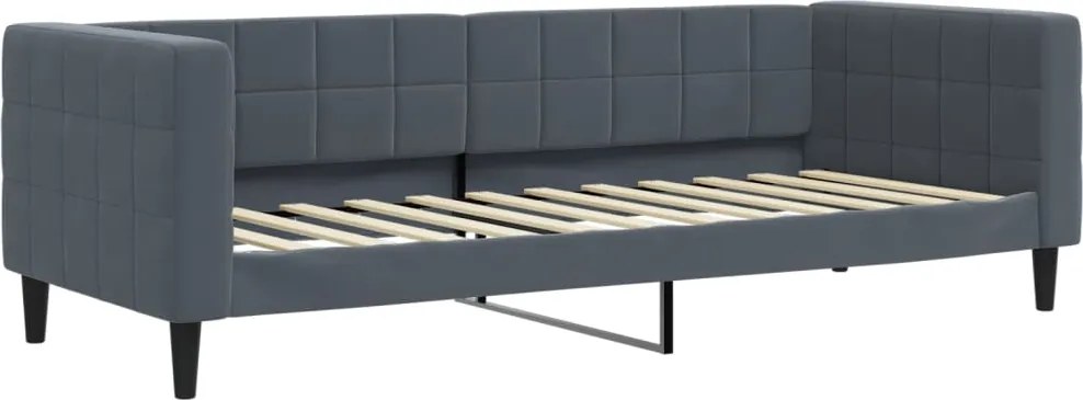 vidaXL sötétszürke bársony kanapéágy 80 x 200 cm