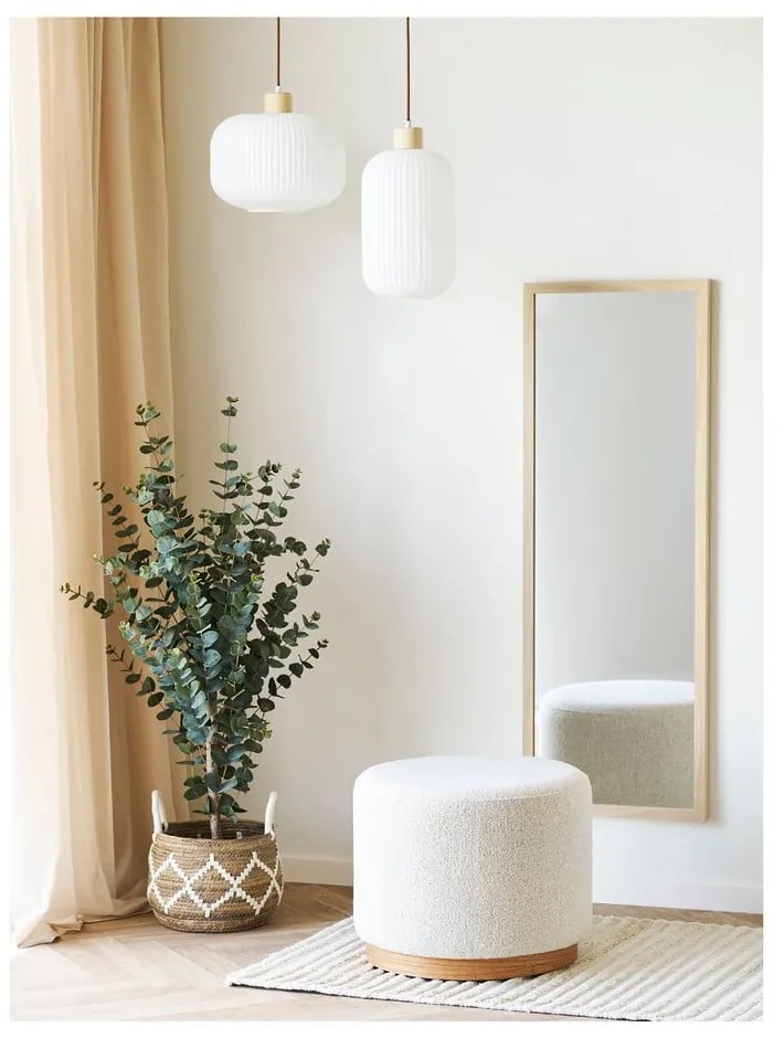 Fehér függőlámpa üveg búrával ø 20 cm Argalo – House Nordic