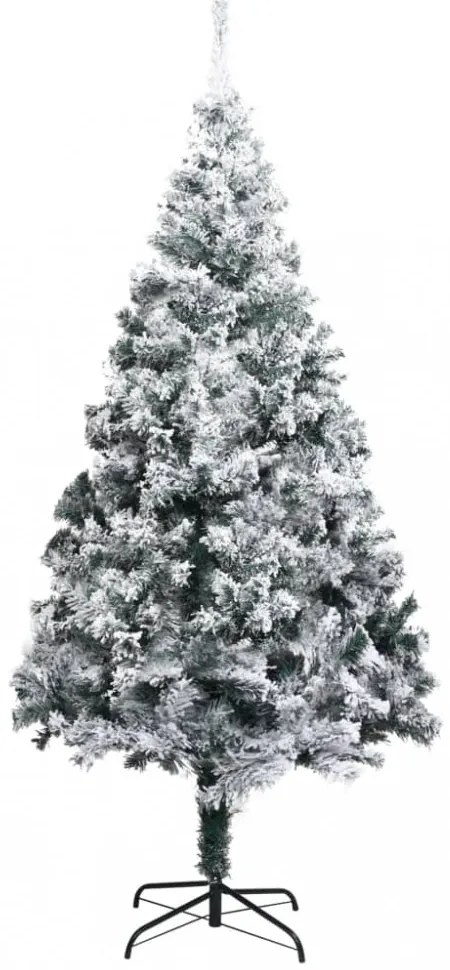 zöld PVC műkarácsonyfa hóval 240 cm