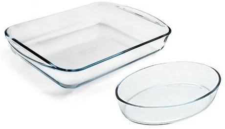 Pyrex Üveg sütőedény szett 2 db, 3,7 l + 2,2 l