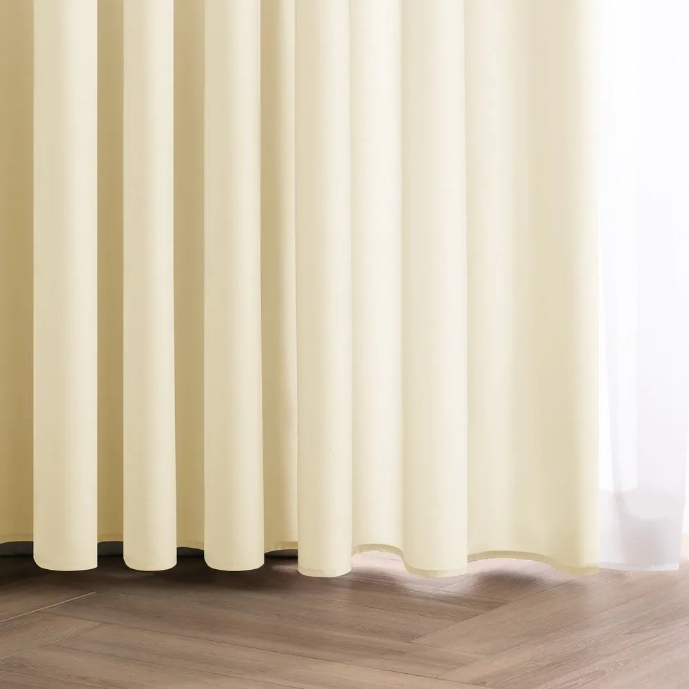 Elefántcsont színű dimout (részleges sötétítő) függöny 140x270 cm Carli – Restilo