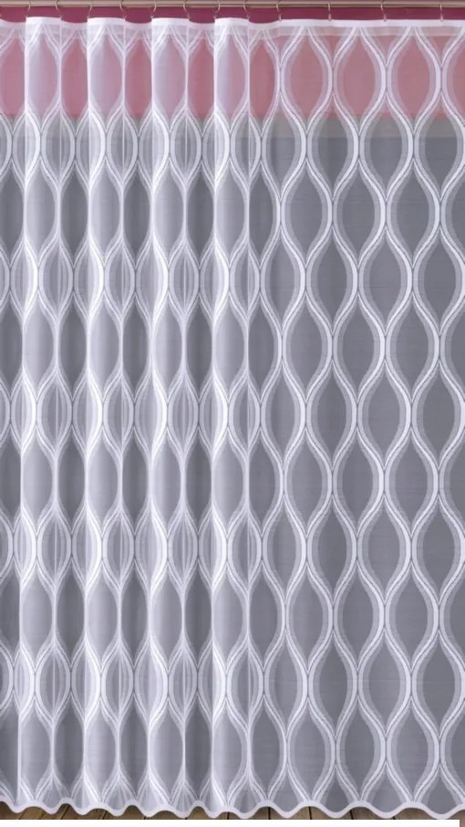 Mg Függöny 618/296 Fehér 200x250 kész pol szalaggal