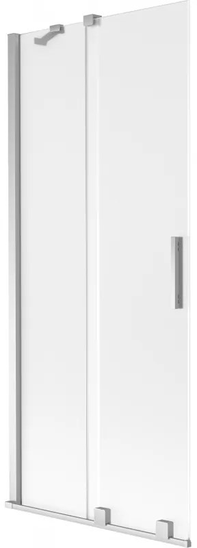 Mexen Velar, 2 szárnyas eltolható kádparaván 80 x 150 cm, 8 mm mattüveg, króm, 896-080-000-31-01