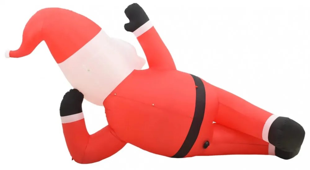 piros felfújható karácsonyi Mikulás LED-ekkel IP44 360 cm XXL