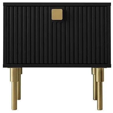 Éjjeliszekrény DORSET 50x50 cm fekete/arany