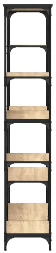 sonoma tölgy szerelt fa és acél könyvespolc 99x35,5x176 cm