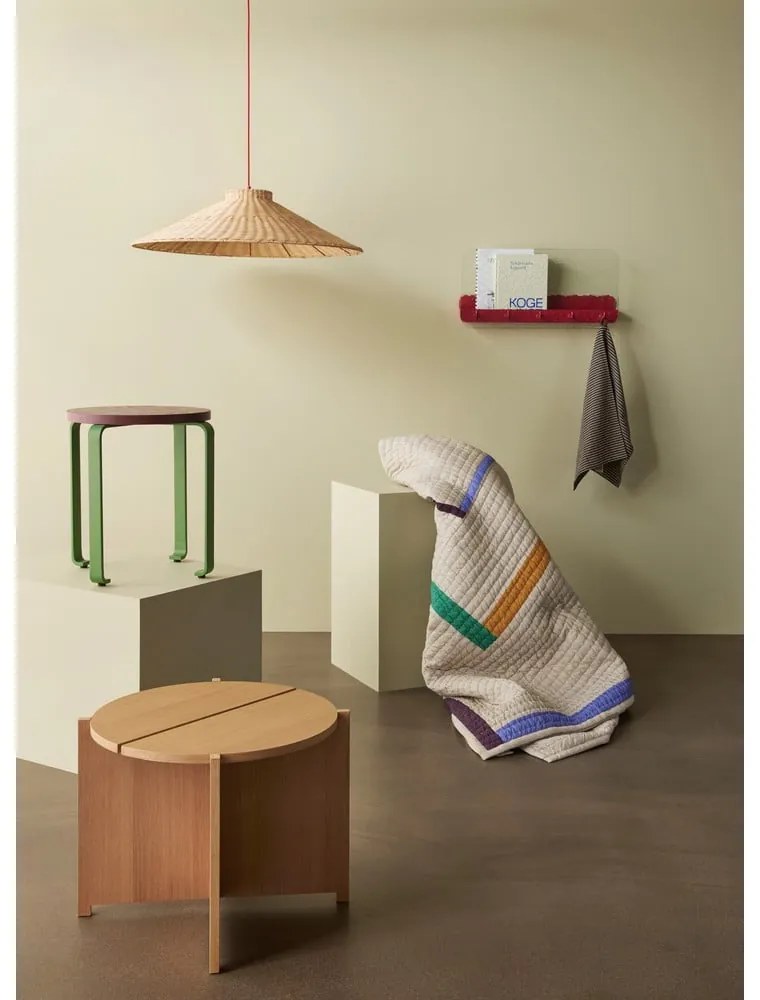 Kerek tárolóasztal tölgyfa dekorral ø 55 cm Dash – Hübsch