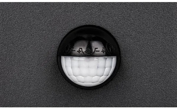 LED kültéri fali lámpatest érzékelővel LED/9W/230V 4000K IP44 fekete