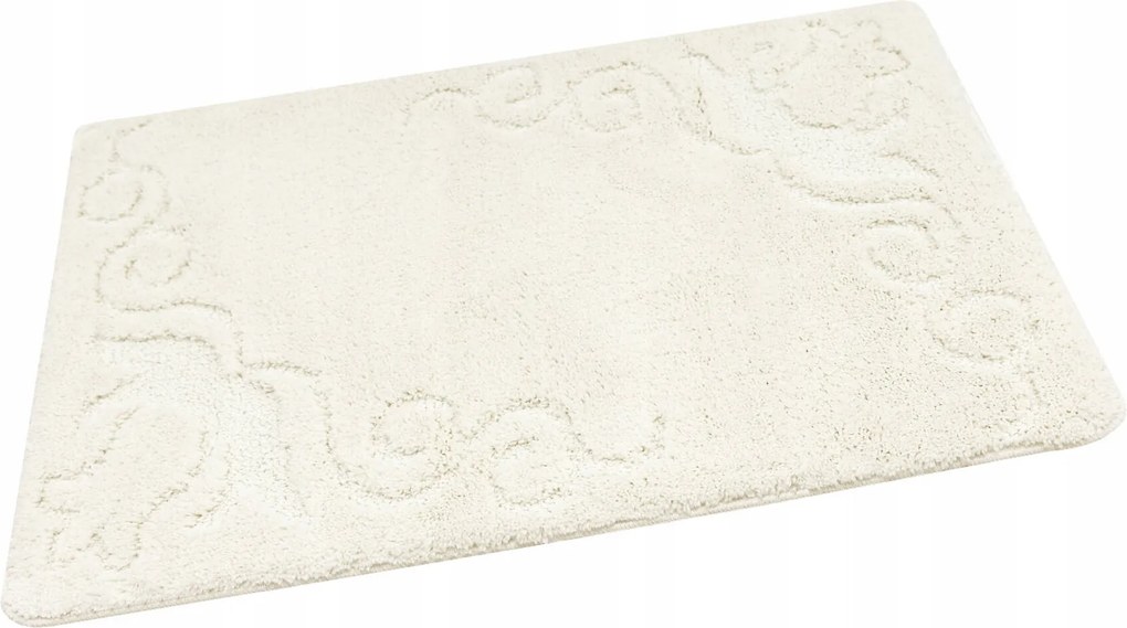 Fürdőszobaszőnyeg Csúszásgátló Krémszínű Wc-szőnyeg Marika 50x80 cm