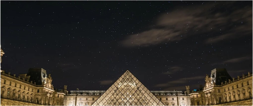 Kép - Louvre éjjel (120x50 cm)