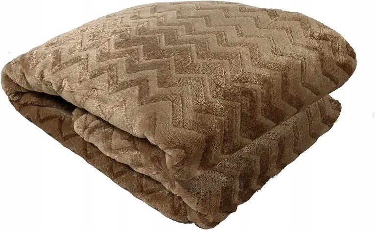 Mikroszálas ágytakaró 200x220 cikk-cakk bézs