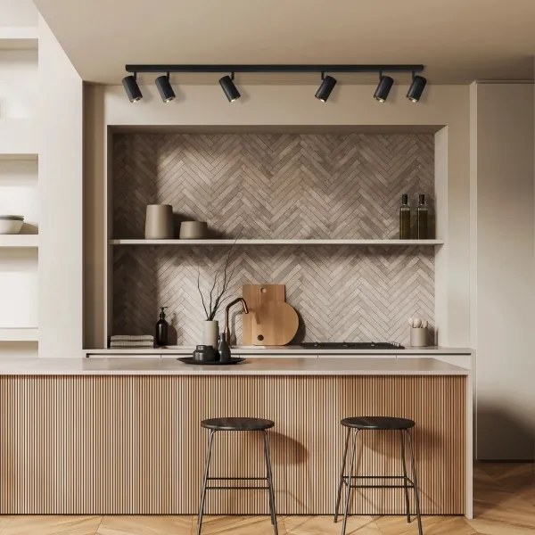 spotlámpa NICEA 6xGU10/10W/230V fekete