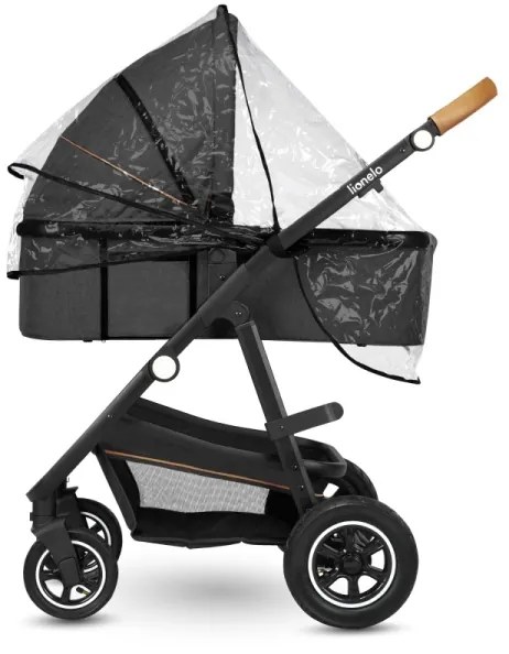 Lionelo - AMBER kombinált babakocsi 3 az 1-ben, szürke grafit