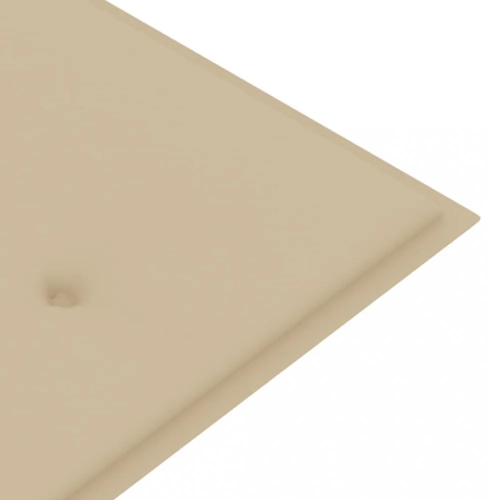 tömör tíkfa rakásolható kerti pad párnával 159 cm