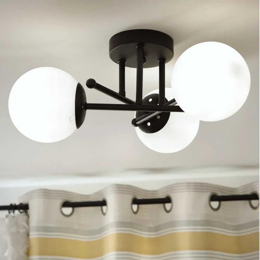 Brilagi - Felületre szerelhető csillár MALIVA 3xE14/15W/230V fekete/fehér