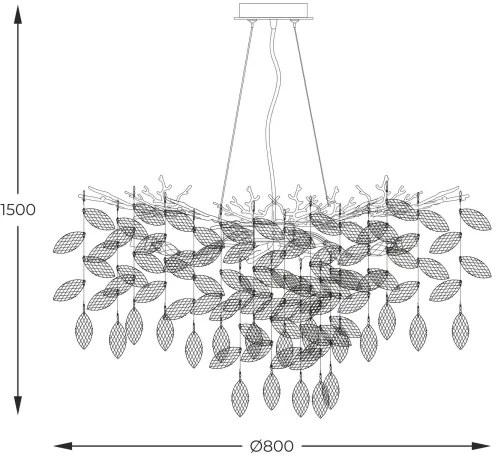 Zuma Line MD4115-1-EGN - Csillár zsinóron CINDY 10xG9/3,5W/230V arany