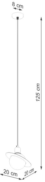 Sollux SL.1356 - Csillár zsinóron HYPERION 1xG9/8W/230V fehér