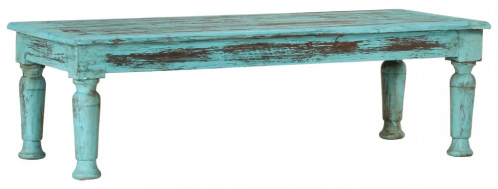 tömör újrahasznosított fa dohányzóasztal 110 x 50 x 34 cm