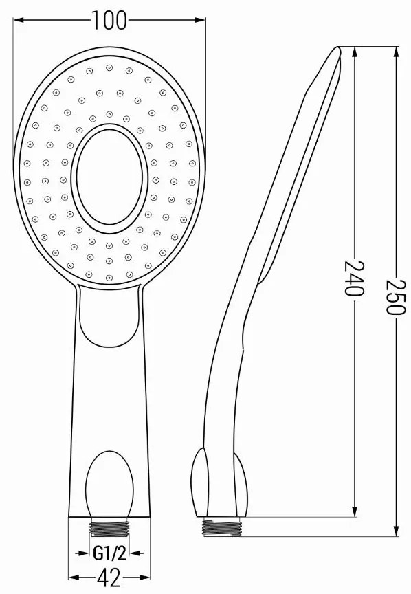 Mexen tartozékok - 1 pontos kézizuhany készlet R-73, króm, 785735052-00