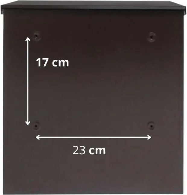 Fém postaláda (barna)