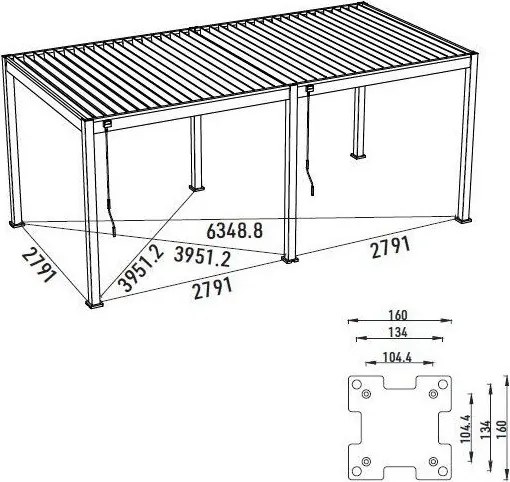 Bioklimatikus pergola Intro Plus – Rojaplast