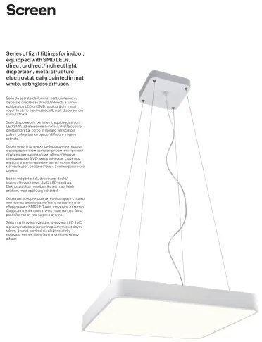 Redo 01-1124 – LED Csillár zsinóron SCREEN LED/48W/230V 3000K