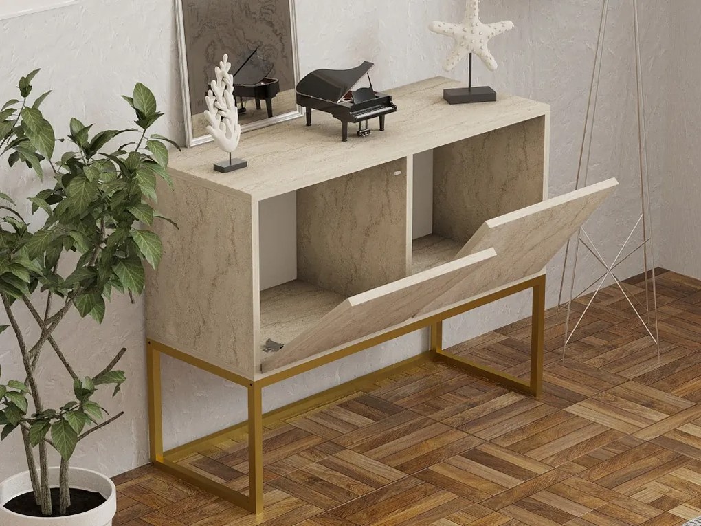 Zermat komód, travertin, 90 cm