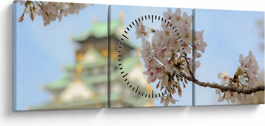 Kép - Sakura (órával) (90x30 cm)
