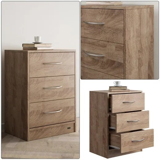 Casaria® Eloise éjjeliszekrény 54x39x28 cm - tölgy