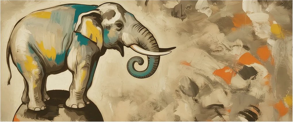 Fotótapéta Flizelin Dekoratív tapéta Absztrakt elefánt 250x104 Ragasztó