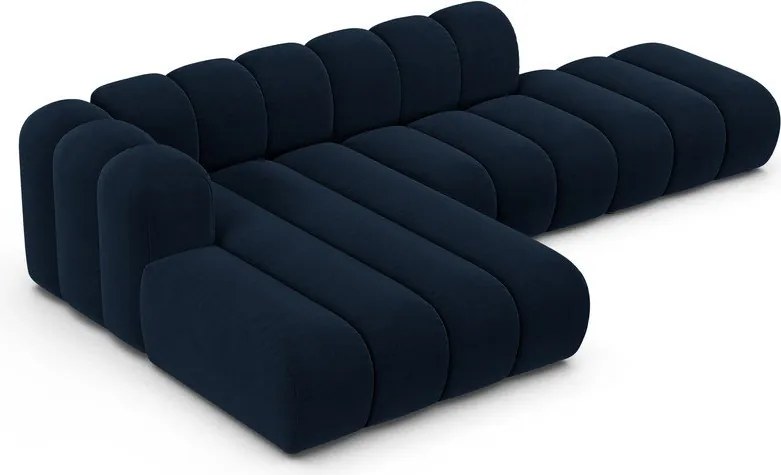 Sötétkék sarokkanapé (bal oldali) Lupine – Micadoni Home