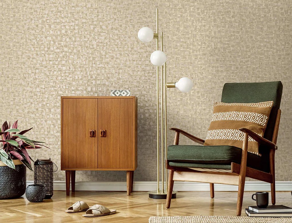 Holden Decor Textura Valora arany-ezüst fémhatású foltos vlies tapéta – 66191