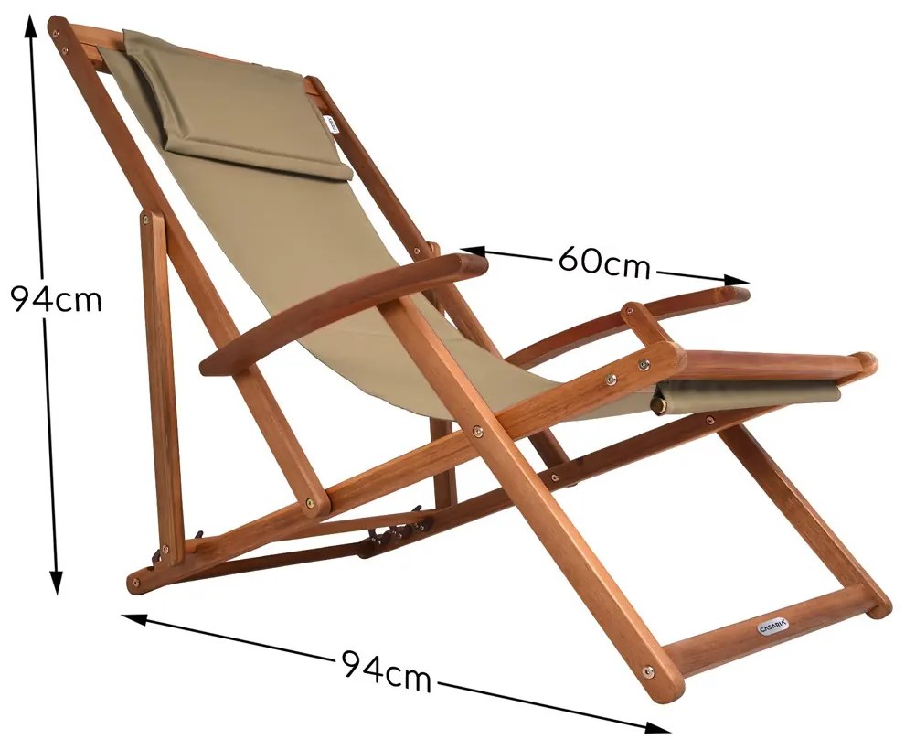 Deuba SIENA kerti napozóágy - bézs