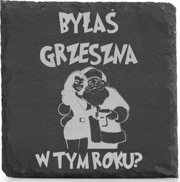 Kő alátét x4 Karácsonyi bögre Bűnös Voltál Idén?