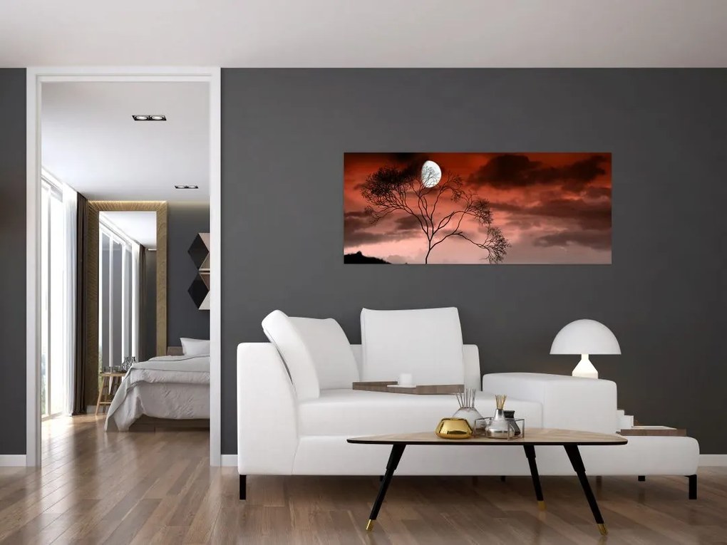 Kép - Hold megvilágítja az éjszakát (120x50 cm)