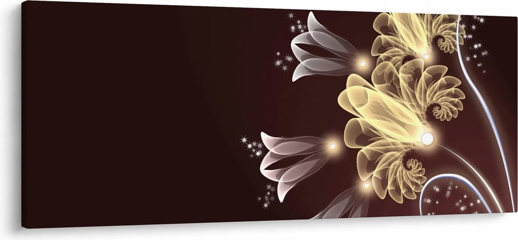 Kép - fényes virágok (120x50 cm)