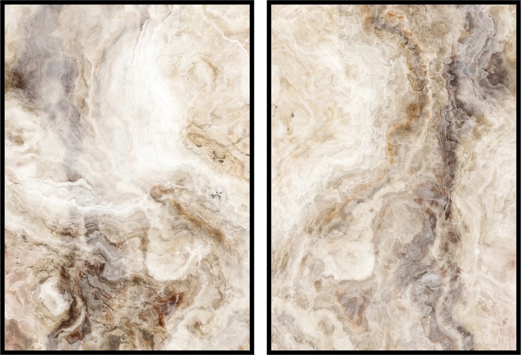 Poszter absztrakt 2db 40x50cm színes minták diptikus nappali