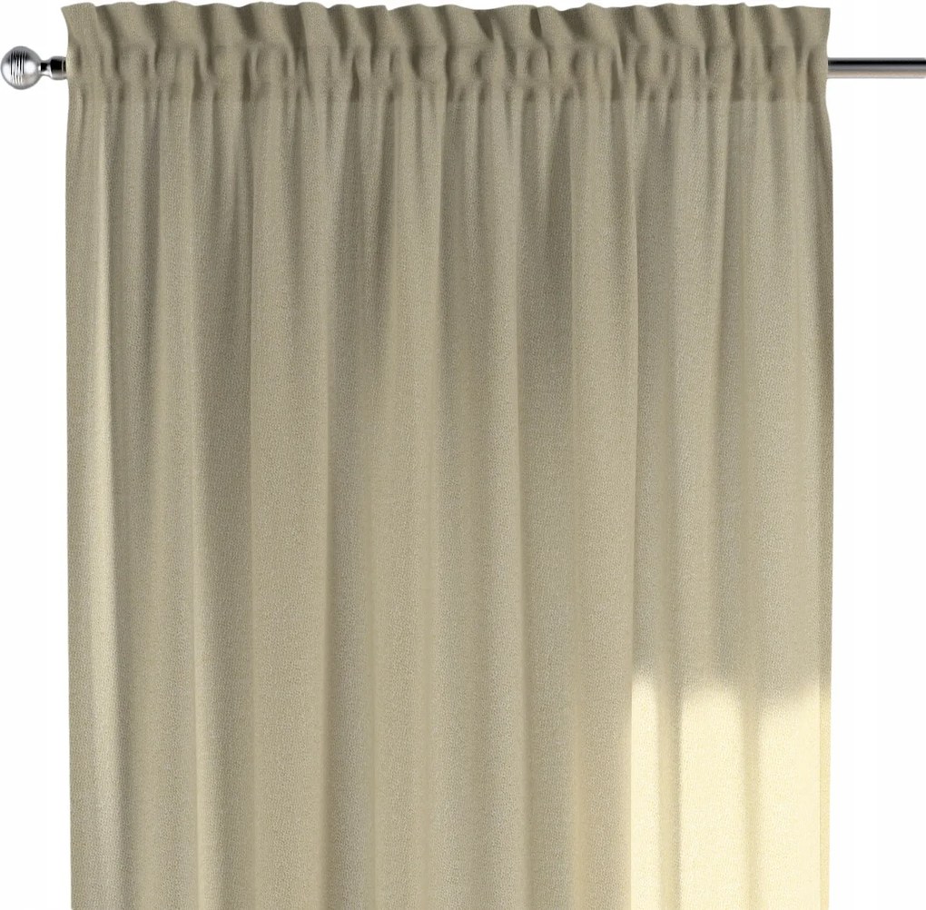 Csatornafüggöny frufruval 1 db 130x260cm világos bézs