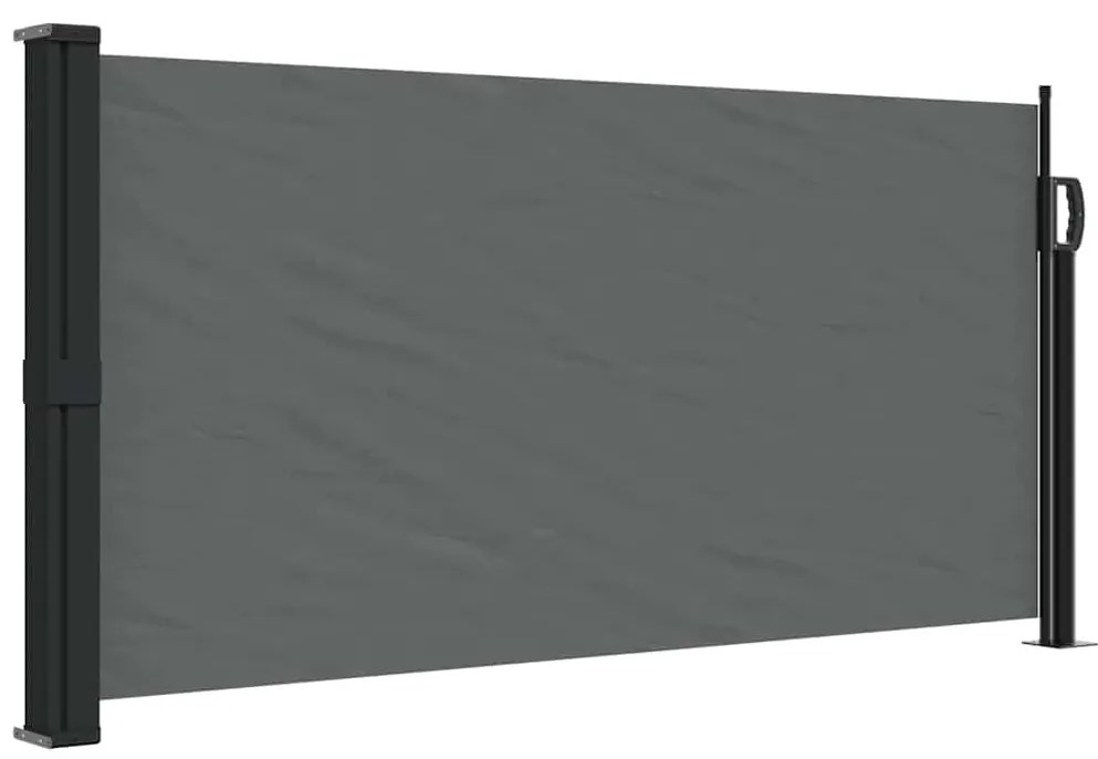 antracitszürke behúzható oldalsó napellenző 100 x 500 cm