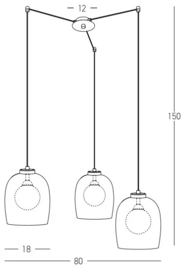 Zambelis 22145 - Csillár zsinóron 3xG9/5W/230V pók fekete