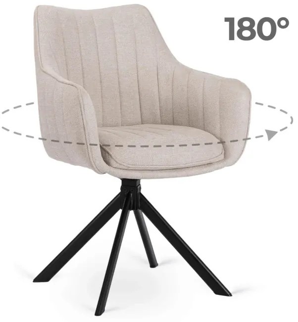 Forgó Étkezőszék Krém Színben. MUMBAI