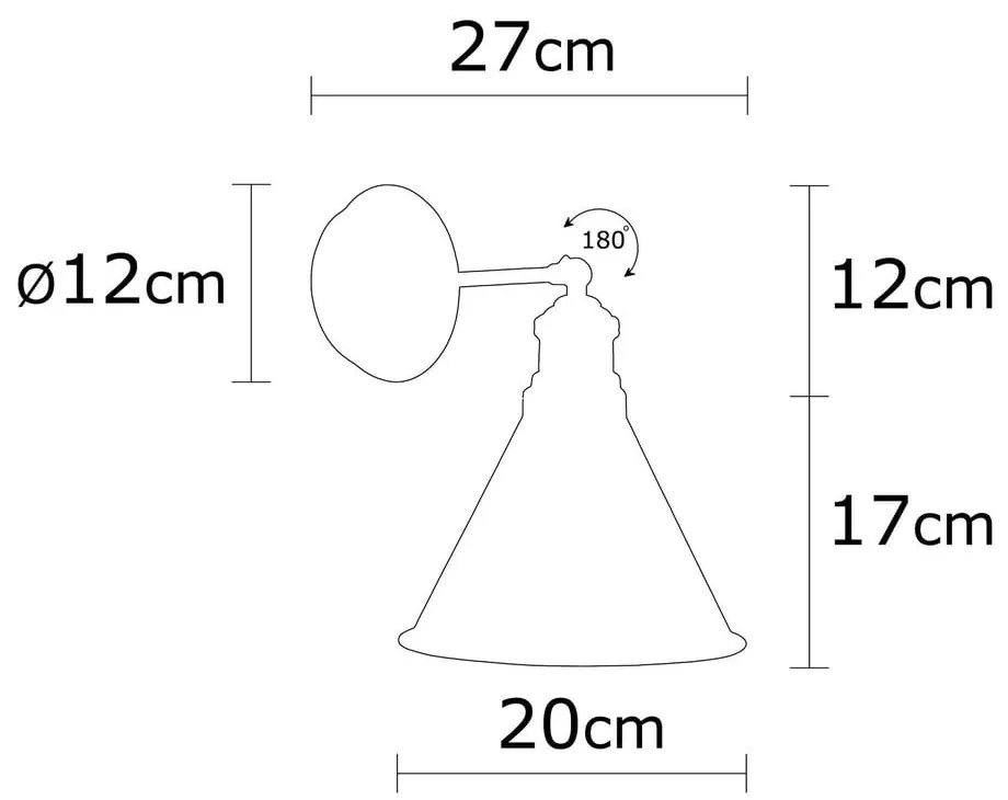 Bronzszínű fali lámpa Berceste – Opviq lights