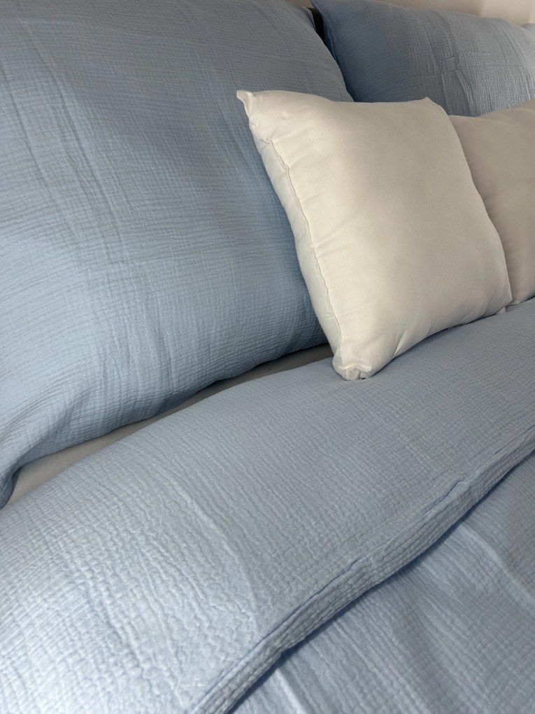 Muszlin ágynemű Baby Blue Ágynemű mérete: 140x200 cm, A csomag tartalma: Készletcsomagolás