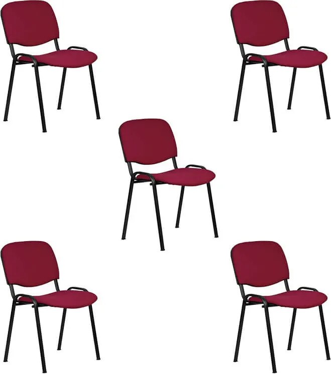ISO New Tárgyalószék Bordó 5 Darab N