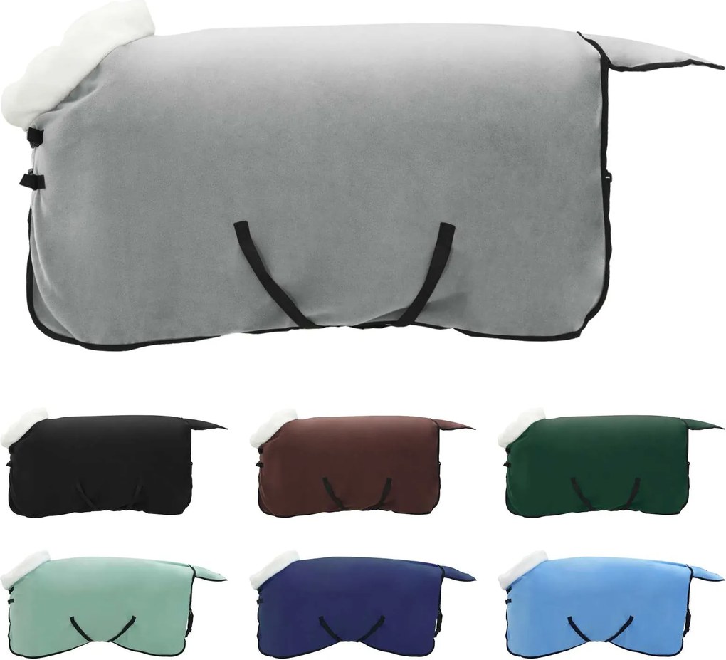 vidaXL Ló Takaró Teljes sötét zöld 85 cm Polár fleece