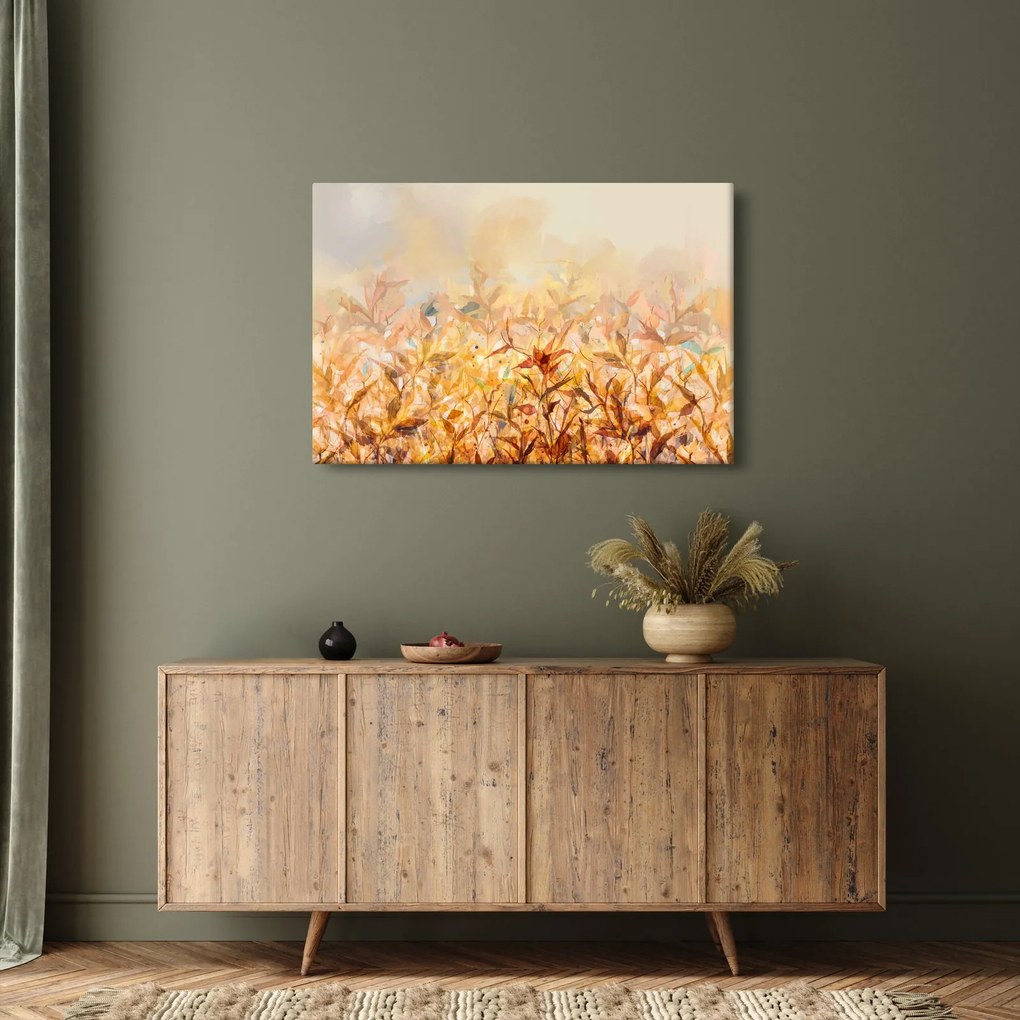 Kép - levelek az ősz színében, olajfestmény (90x60 cm)